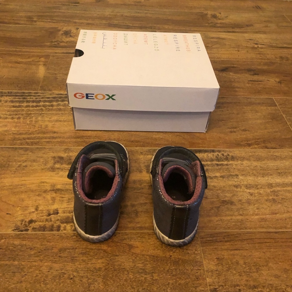 Geox Baby Toddler Girl Mirroless Shoes, Dark Grey, US 5.5, EU 21 - Picture 7 of 14